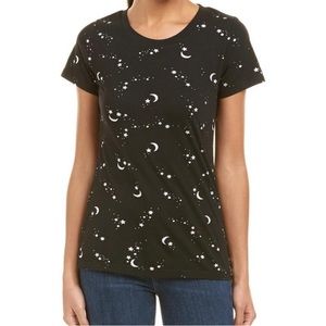 NWT French Connection Silver Moon & Stars Tee, S